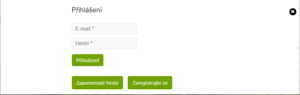 Formulář pro obnovu hesla 1 krok
